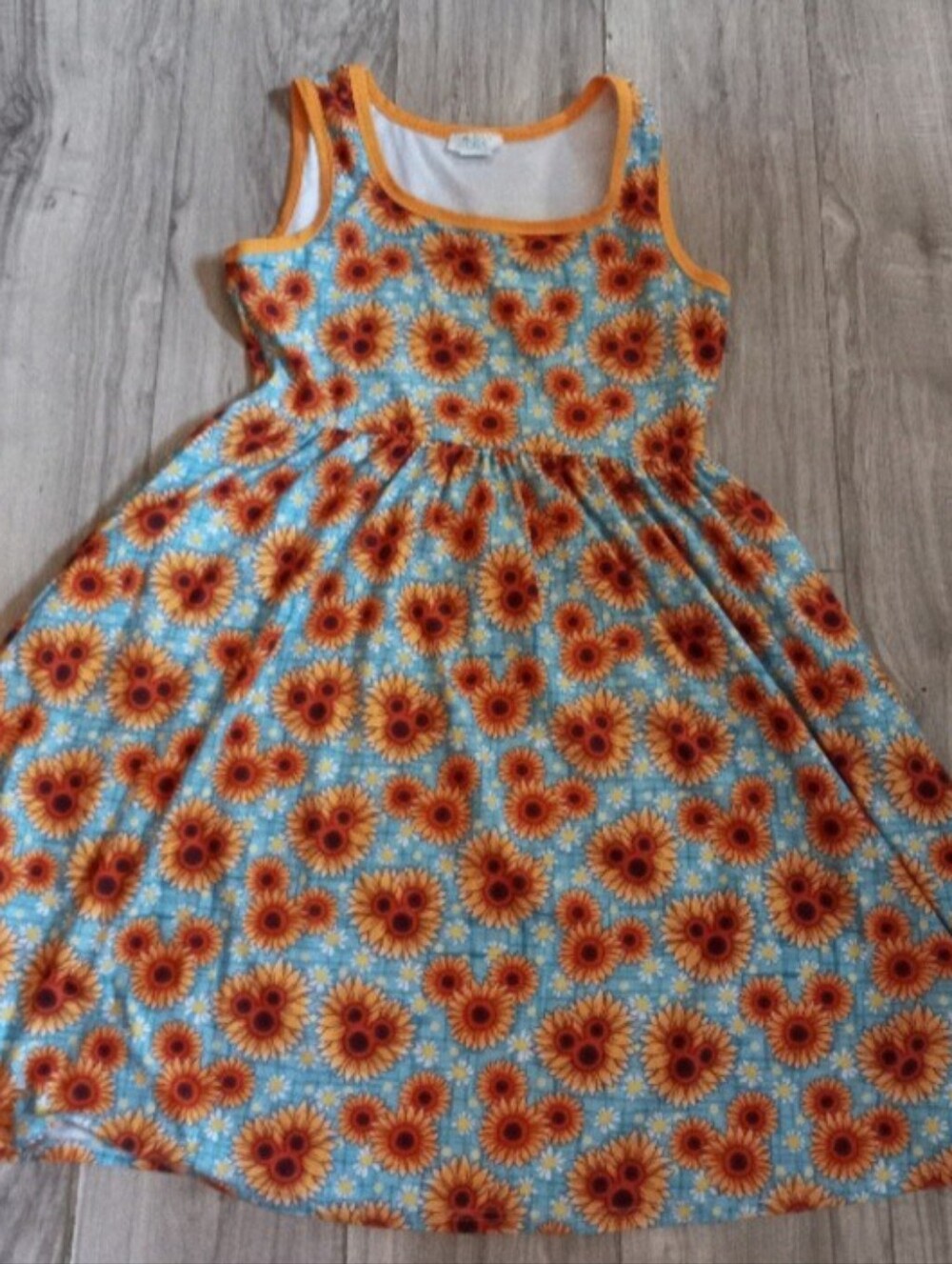 Mickey Heads Sunflower Ladies Dress M